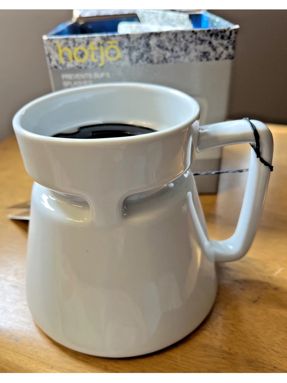 Hotjo Coffee Mug Cup 1980s 14oz White Ceramic Travel with Lid & Box -VNOS! - Picture 11 of 13